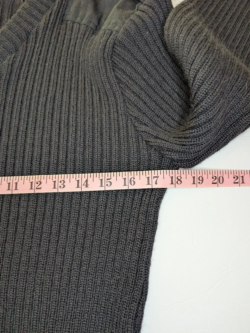 Brigade Quartermasters Woolly Pully Ribbed Sweater Black 44 (L)